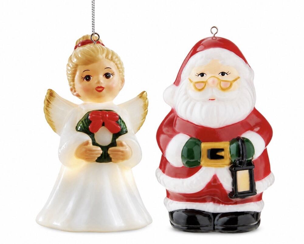 Mr Christmas 5" Santa Angel Blow Mold Lighted Ornament Viral Vintage Inspired